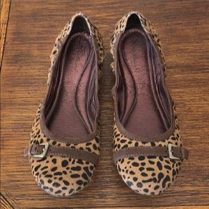 Eddie Bauer- Leather Cheetah Ballet Flats - 10